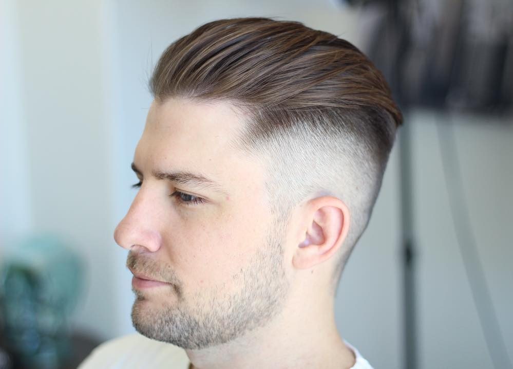 Short to medium length hair undercut haircut for men