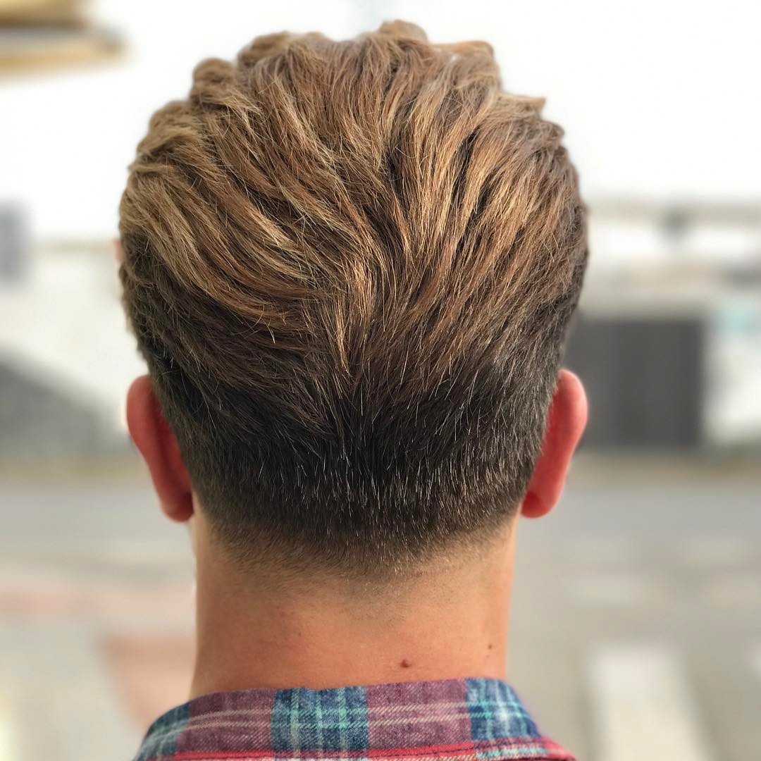 men's haircut fade in back