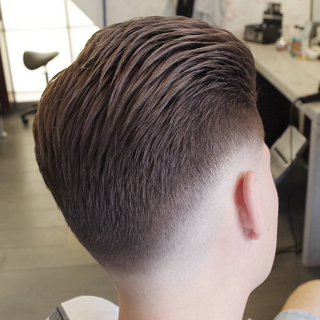 Pompadour with low fade