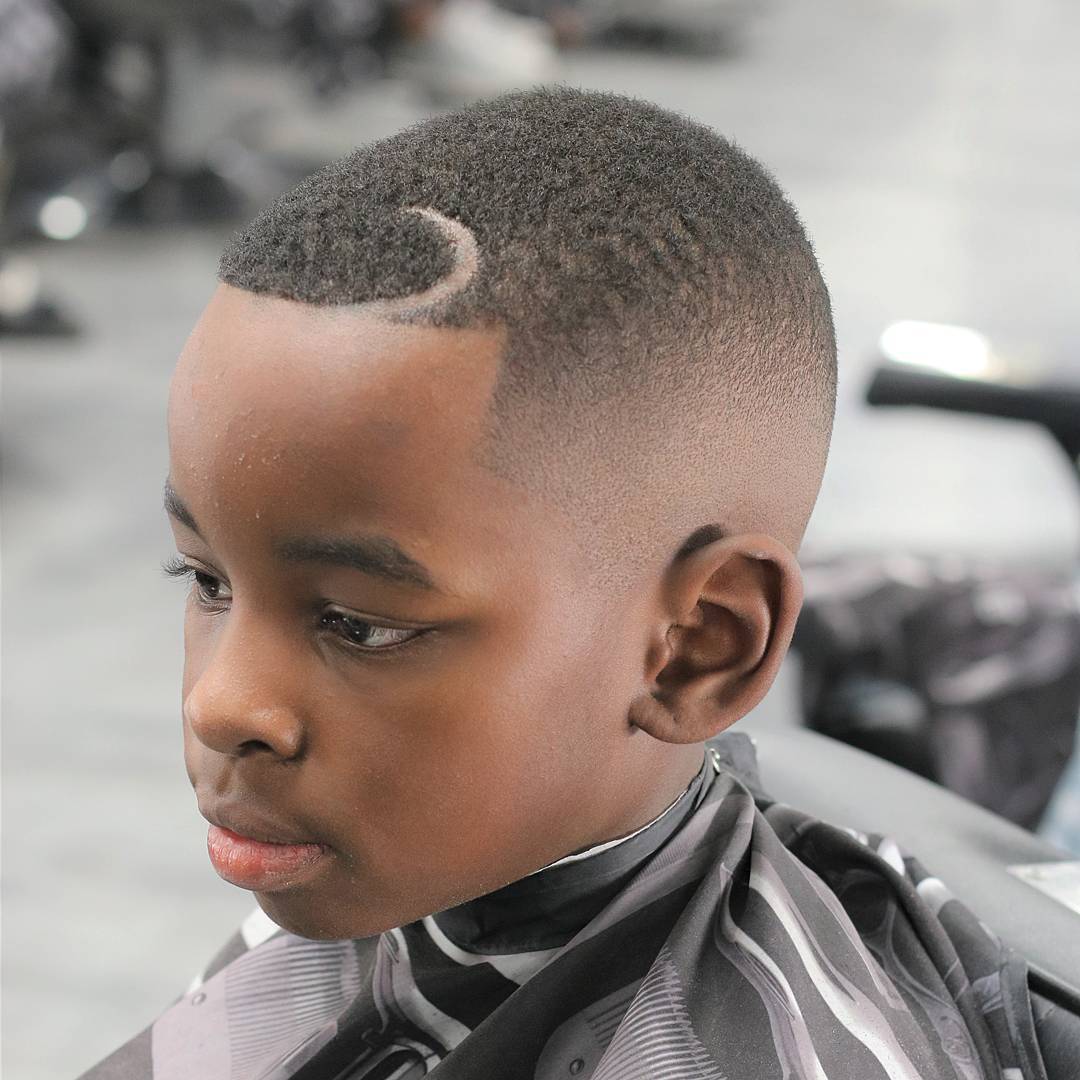 Ricanbarber  Short Haircuts For Black Boys Half Moon Part 