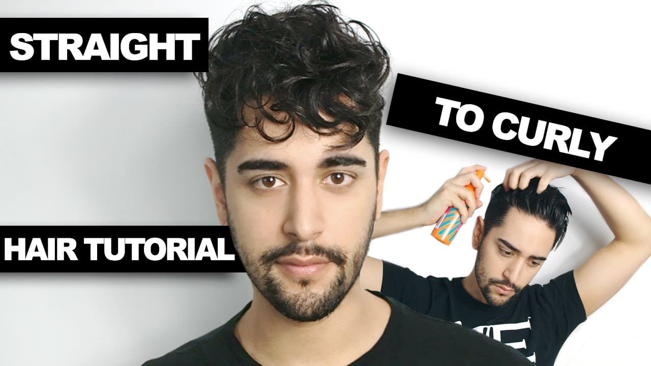 HOW TO GET STRAIGHT HAIR  Mens Curly to Straight Hair Tutorial 2019   YouTube