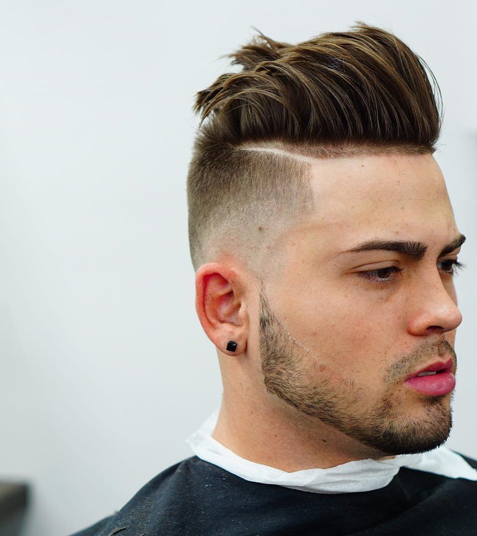 mens haircut fade side part