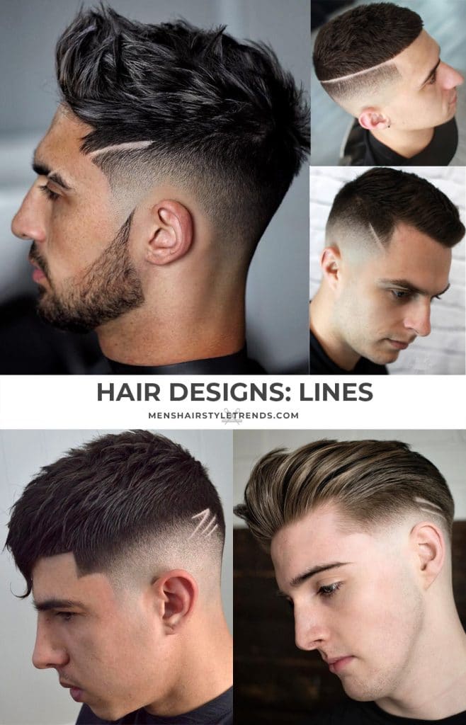 haircut with 3 lines on side