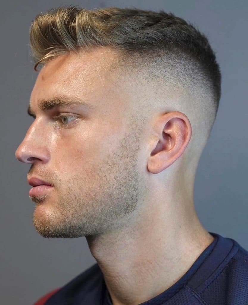 man with buzz cut