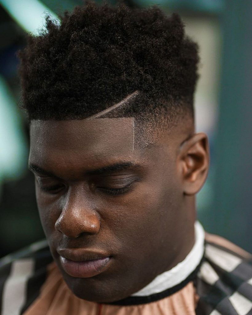 High Top Fade + Side Part