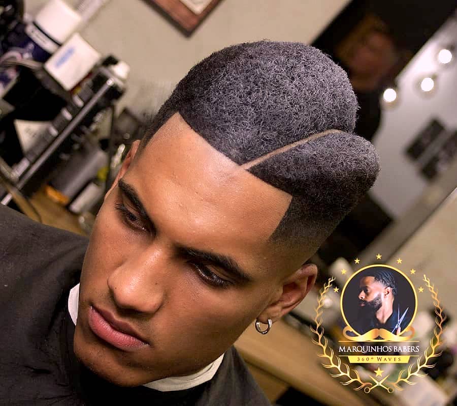 Marquinhos Barbers High Top Fade With Part 