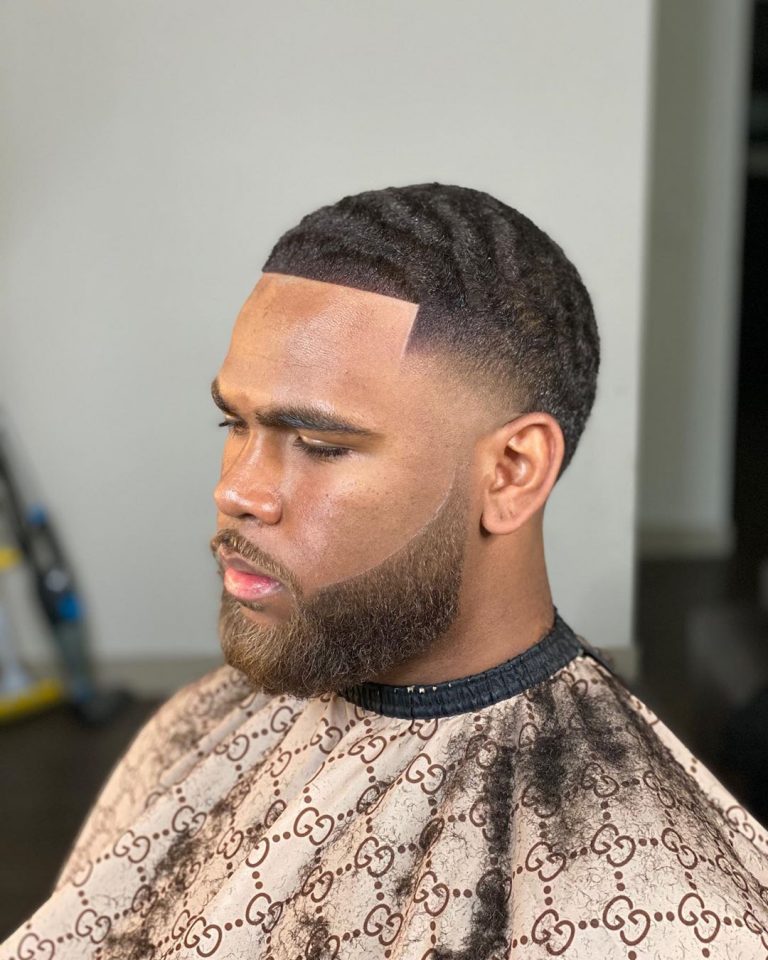 Waves Haircut Line Up Taper Fade Beard Inspiredcuts 768x960 