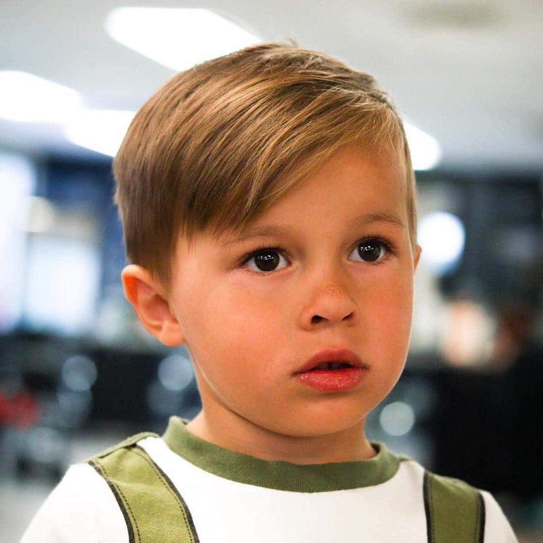 Completed Side Bangs-32 Toddler Boy Haircuts – Favorite Style For Your Boy