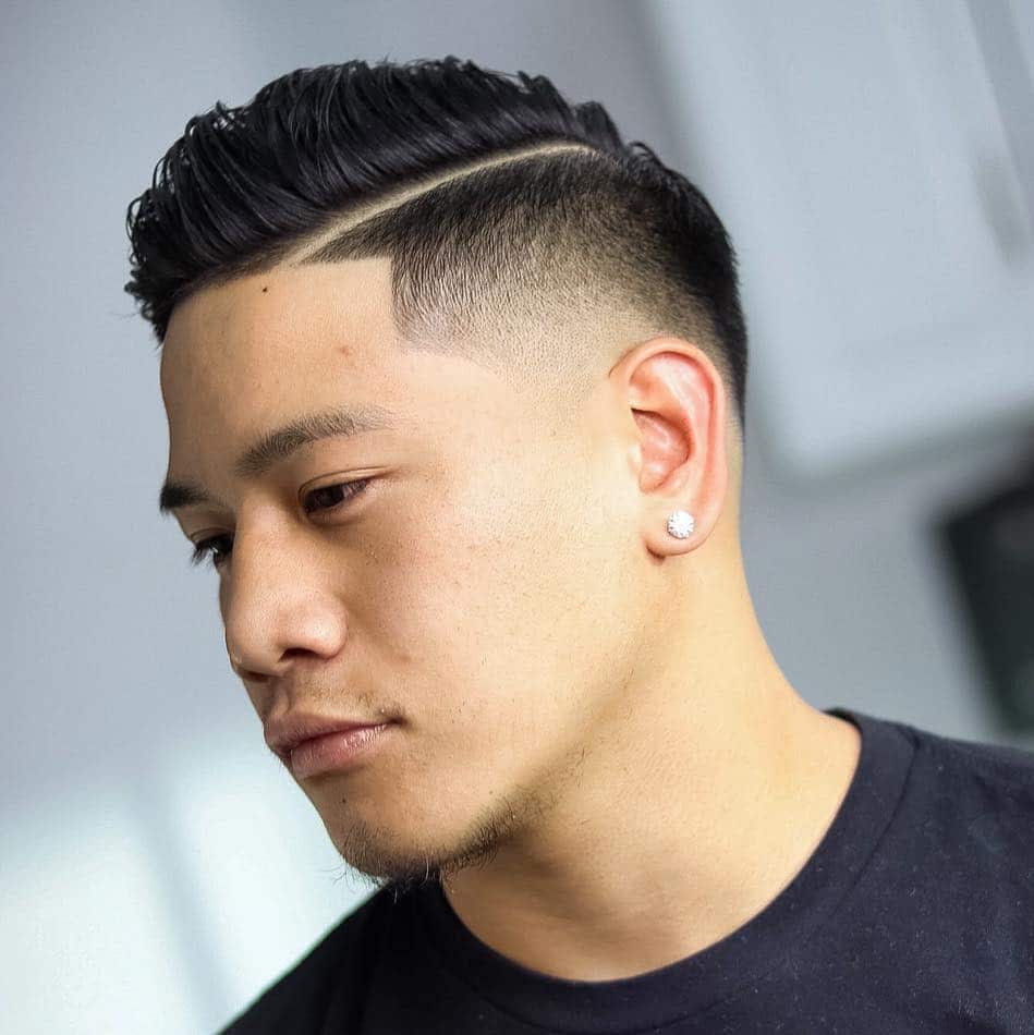 comb over fade without line