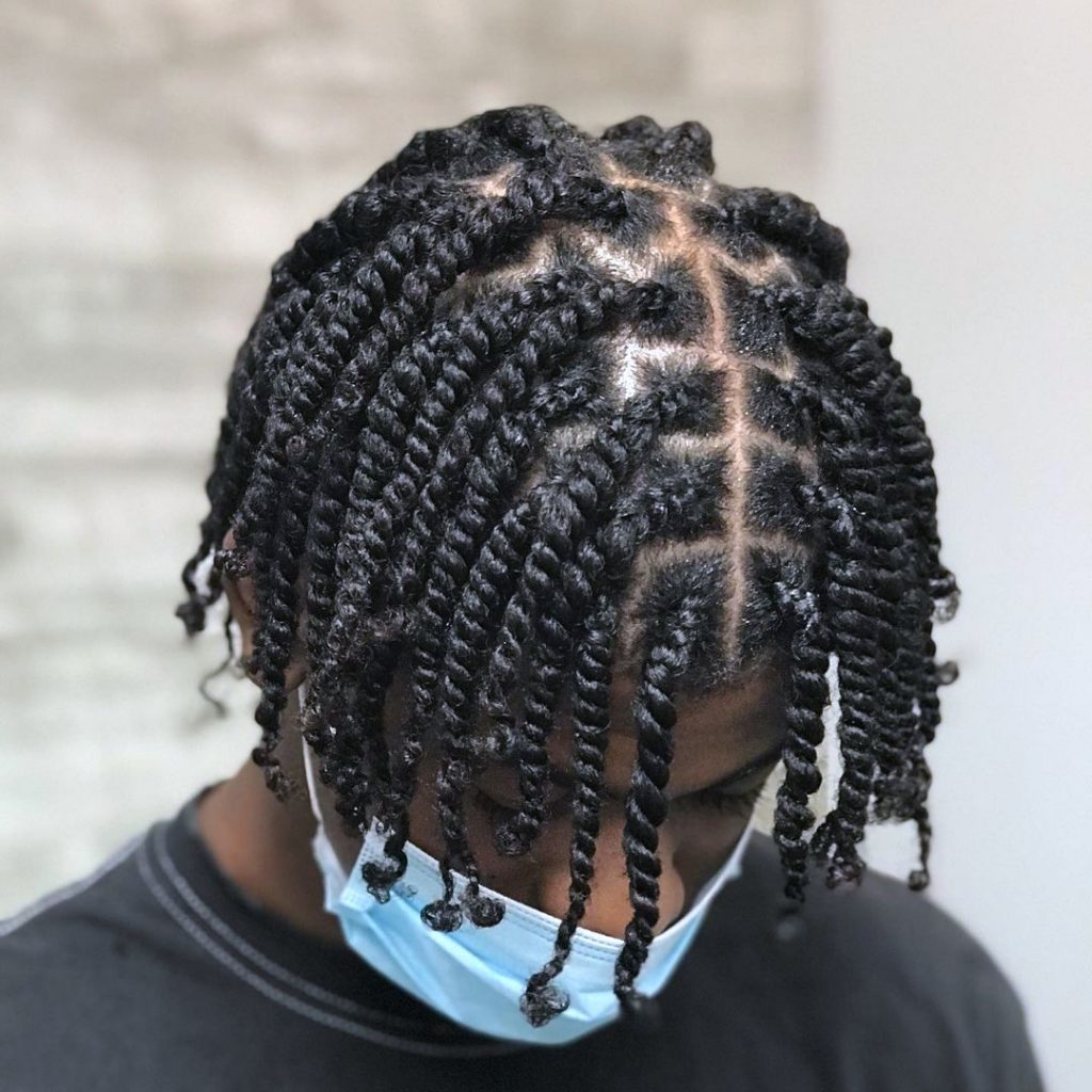 black men twist hairstyles
